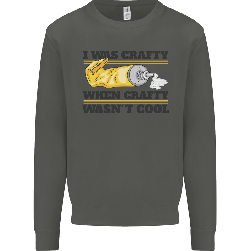 Arts and Crafts Funny Crafty Art Artist Kids Sweatshirt Jumper Storm Grey