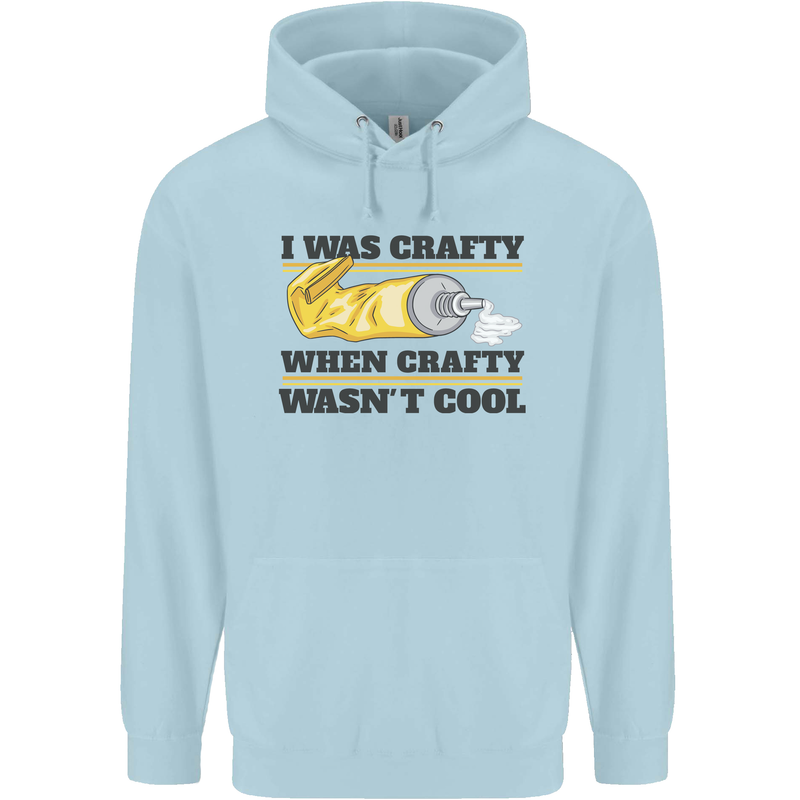 Arts and Crafts Funny Crafty Art Artist Mens 80% Cotton Hoodie Light Blue