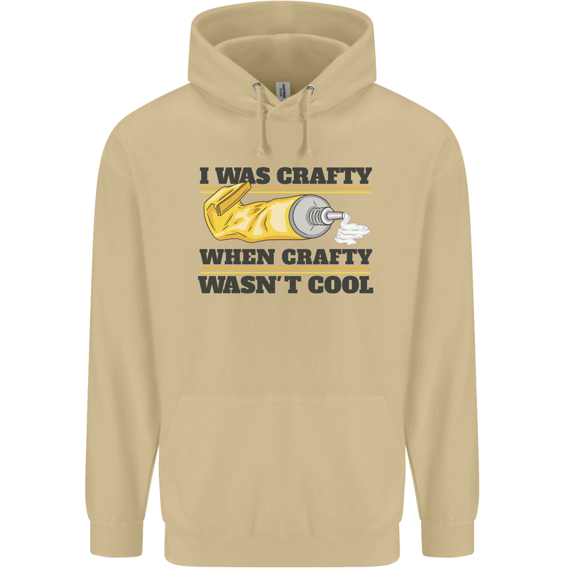 Arts and Crafts Funny Crafty Art Artist Mens 80% Cotton Hoodie Sand