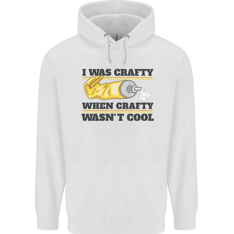 Arts and Crafts Funny Crafty Art Artist Mens 80% Cotton Hoodie White