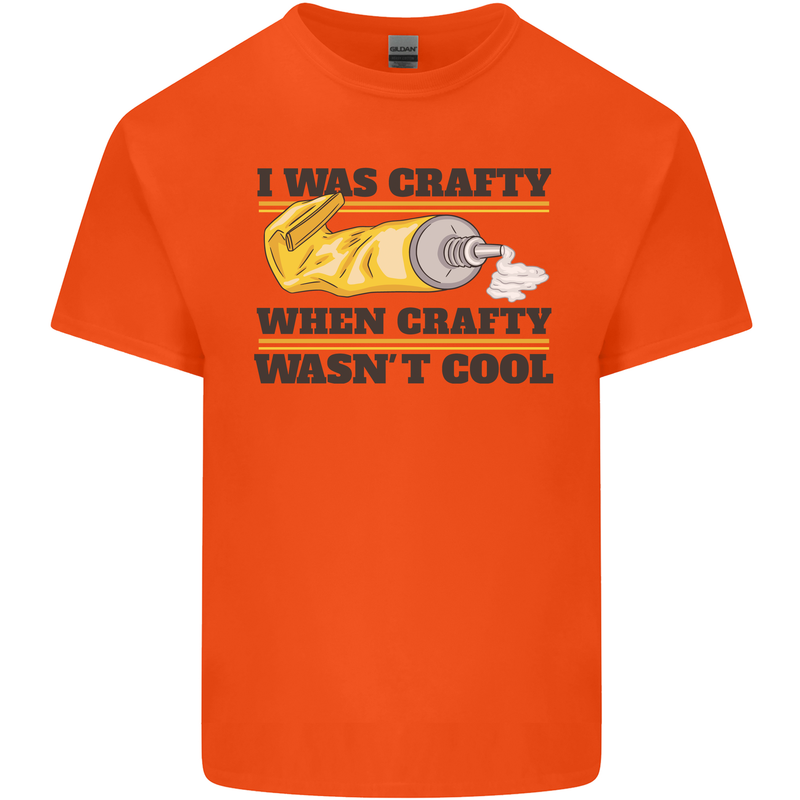 Arts and Crafts Funny Crafty Art Artist Mens Cotton T-Shirt Tee Top Orange