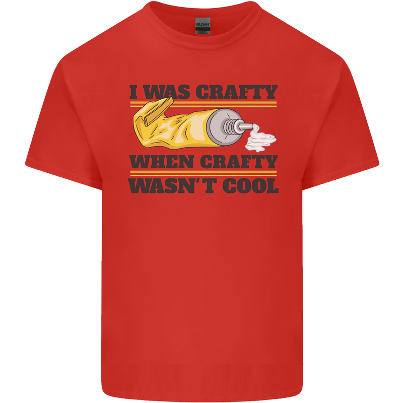 Arts and Crafts Funny Crafty Art Artist Mens Cotton T-Shirt Tee Top Red