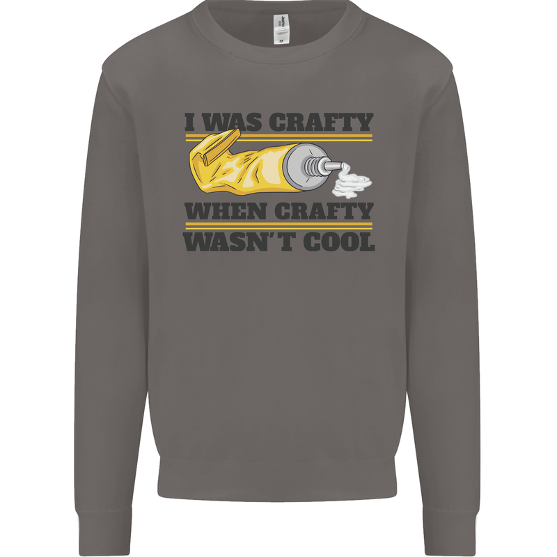 Arts and Crafts Funny Crafty Art Artist Mens Sweatshirt Jumper Charcoal