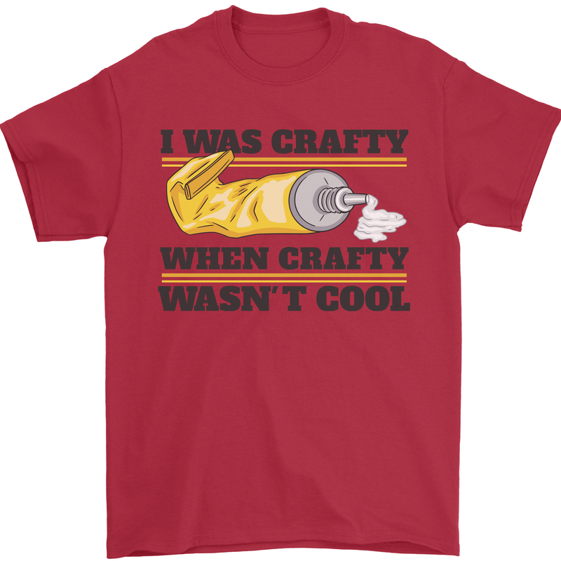 Arts and Crafts Funny Crafty Art Artist Mens T-Shirt 100% Cotton Red