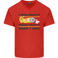 Arts and Crafts Funny Crafty Art Artist Mens V-Neck Cotton T-Shirt Red