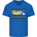 Arts and Crafts Funny Crafty Art Artist Mens V-Neck Cotton T-Shirt Royal Blue