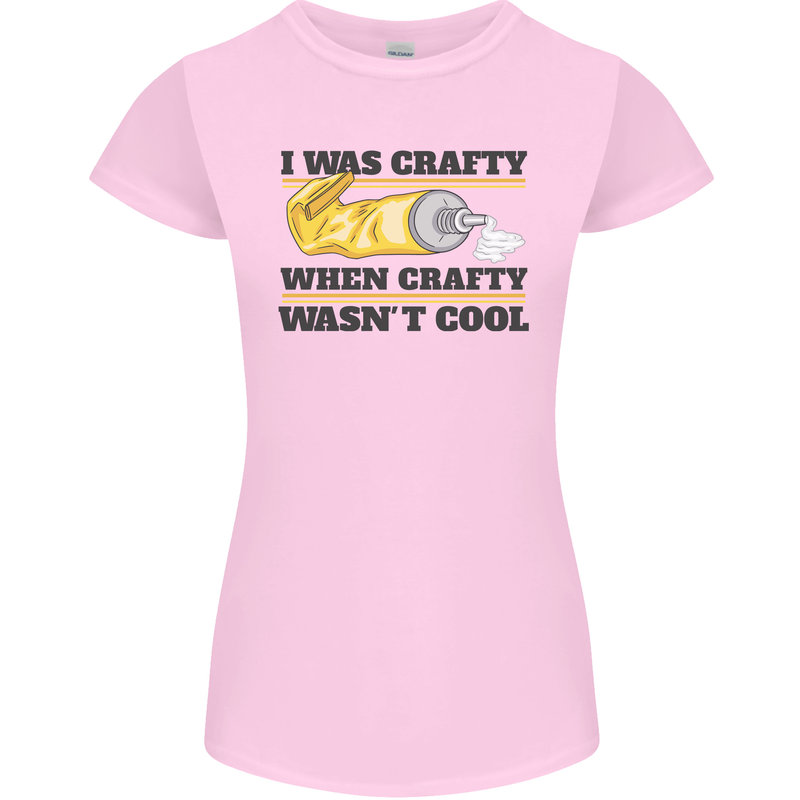 Arts and Crafts Funny Crafty Art Artist Womens Petite Cut T-Shirt Light Pink