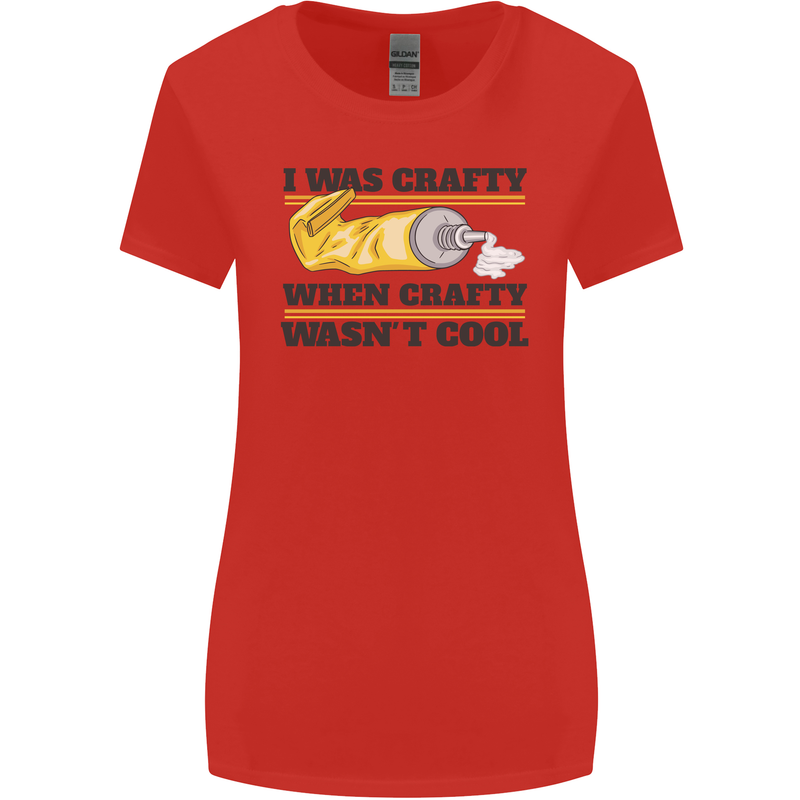 Arts and Crafts Funny Crafty Art Artist Womens Wider Cut T-Shirt Red