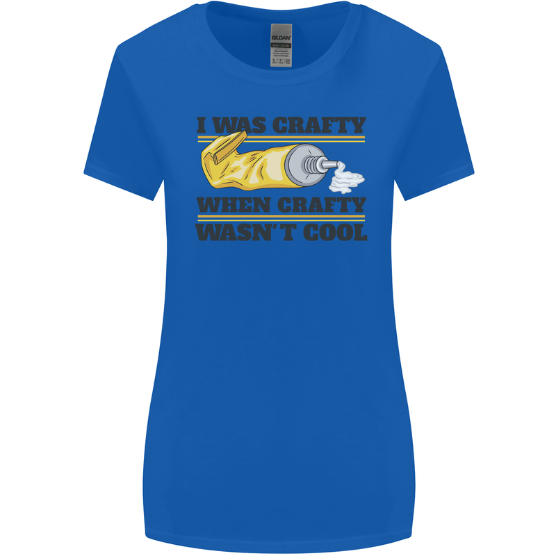 Arts and Crafts Funny Crafty Art Artist Womens Wider Cut T-Shirt Royal Blue
