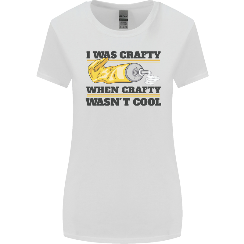 Arts and Crafts Funny Crafty Art Artist Womens Wider Cut T-Shirt White