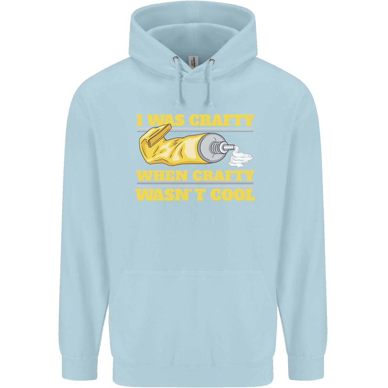 Arts and Crafts Funny Crafty Artist Art Childrens Kids Hoodie Light Blue