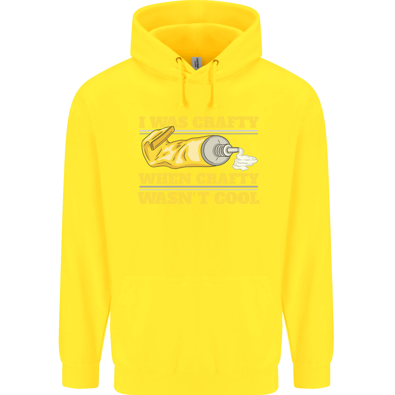 Arts and Crafts Funny Crafty Artist Art Childrens Kids Hoodie Yellow