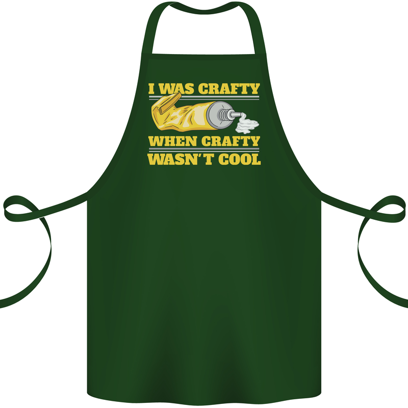 Arts and Crafts Funny Crafty Artist Art Cotton Apron 100% Organic Forest Green