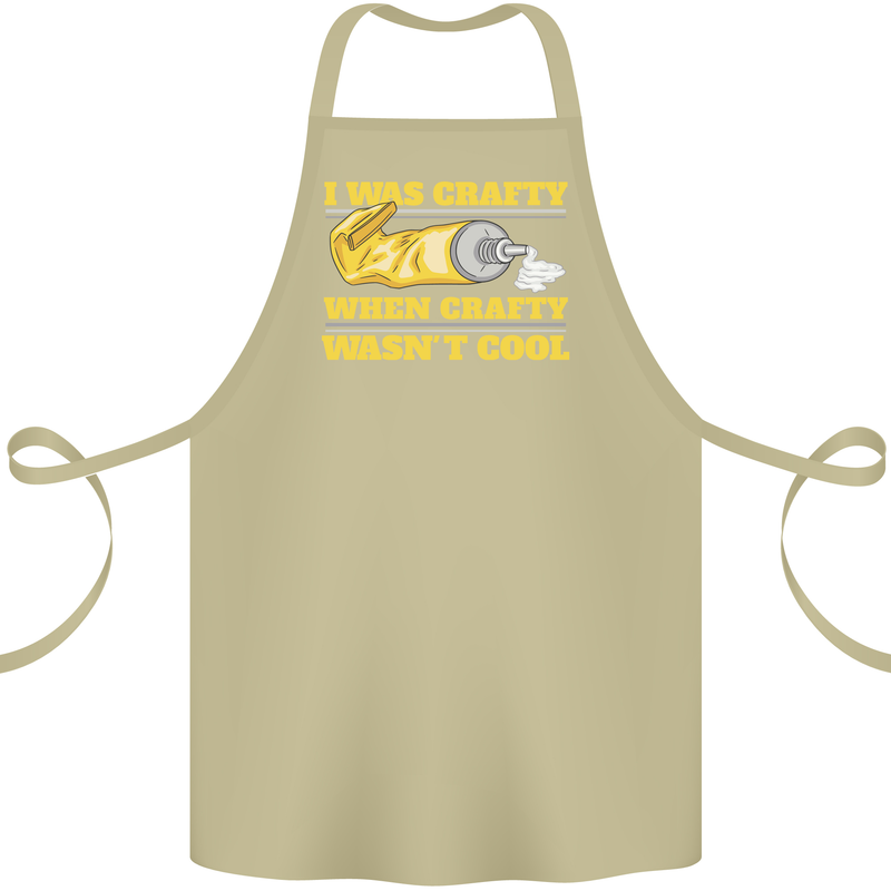 Arts and Crafts Funny Crafty Artist Art Cotton Apron 100% Organic Khaki