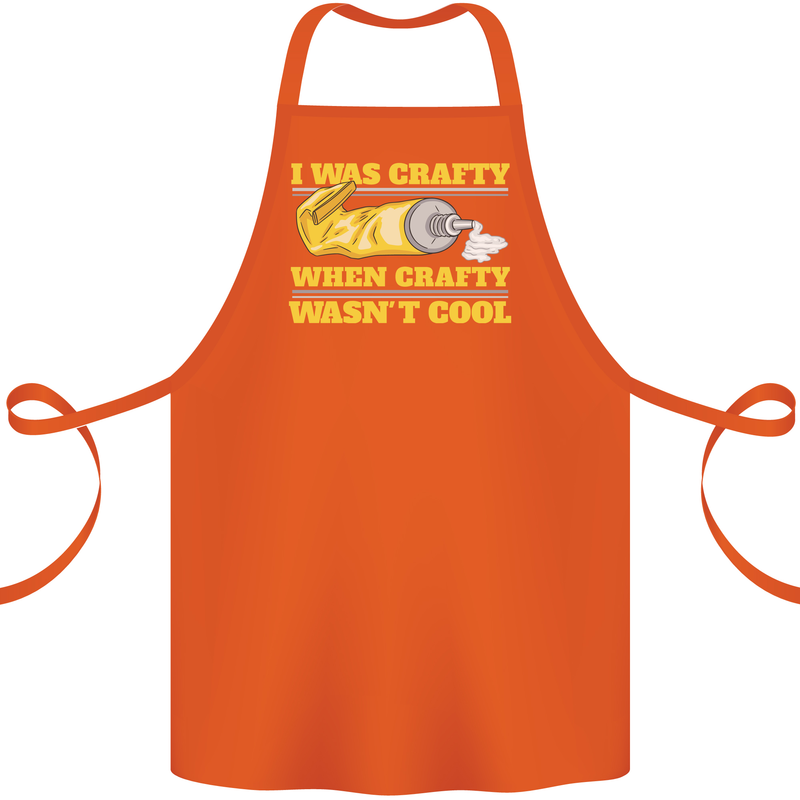 Arts and Crafts Funny Crafty Artist Art Cotton Apron 100% Organic Orange