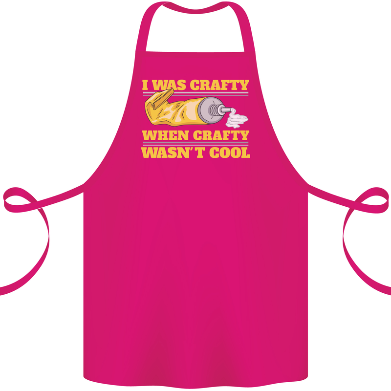 Arts and Crafts Funny Crafty Artist Art Cotton Apron 100% Organic Pink