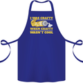 Arts and Crafts Funny Crafty Artist Art Cotton Apron 100% Organic Royal Blue