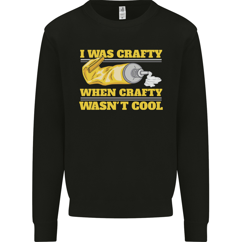 Arts and Crafts Funny Crafty Artist Art Kids Sweatshirt Jumper Black