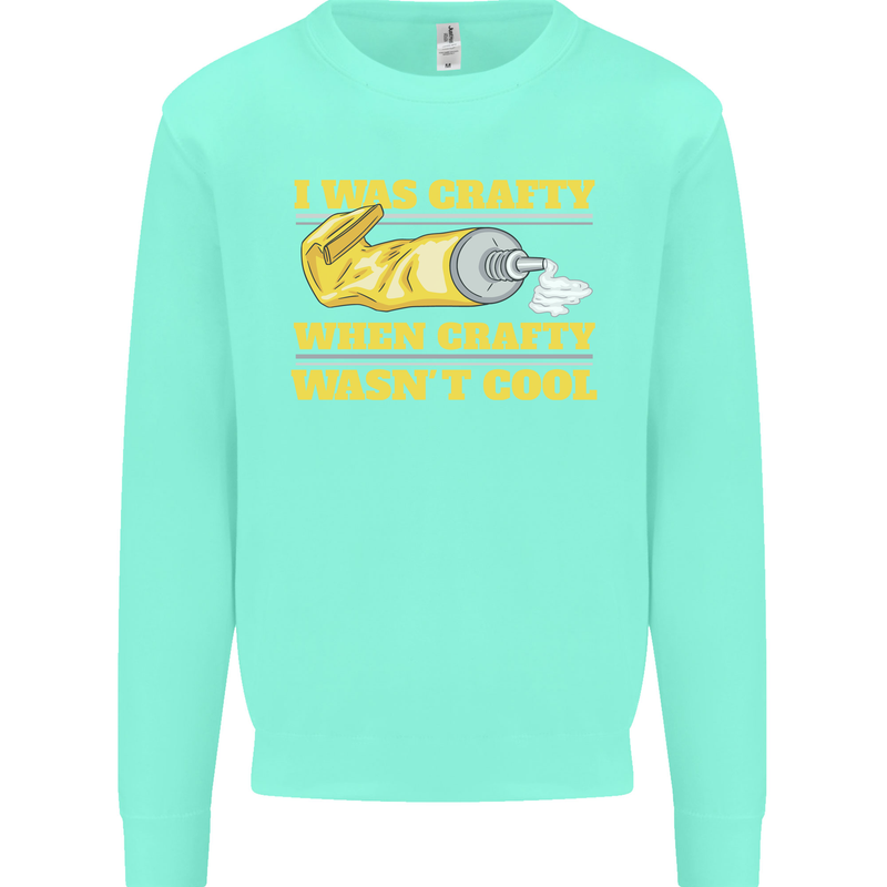 Arts and Crafts Funny Crafty Artist Art Kids Sweatshirt Jumper Peppermint