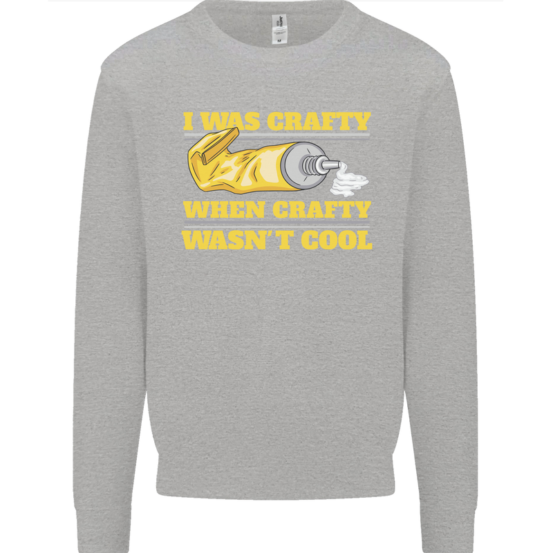 Arts and Crafts Funny Crafty Artist Art Kids Sweatshirt Jumper Sports Grey