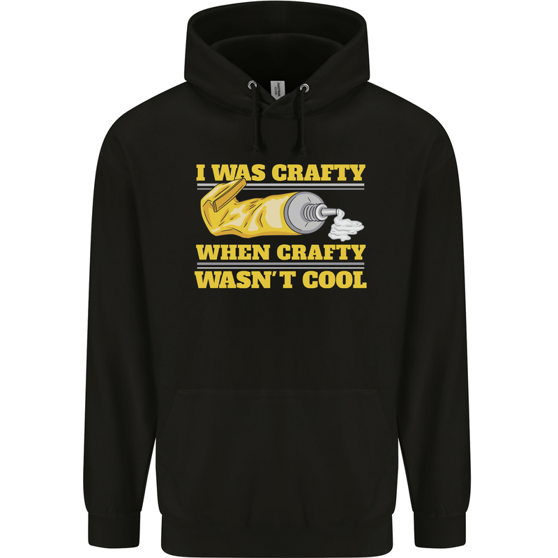 Arts and Crafts Funny Crafty Artist Art Mens 80% Cotton Hoodie Black