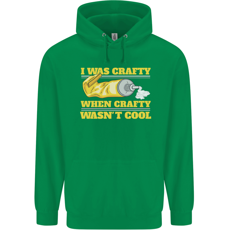 Arts and Crafts Funny Crafty Artist Art Mens 80% Cotton Hoodie Irish Green