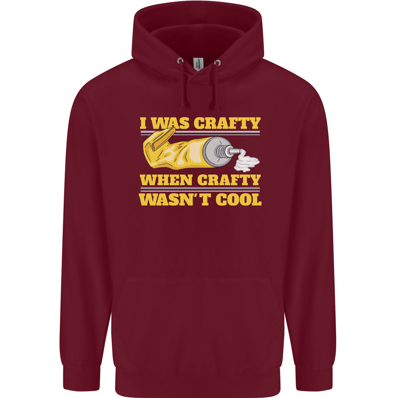 Arts and Crafts Funny Crafty Artist Art Mens 80% Cotton Hoodie Maroon