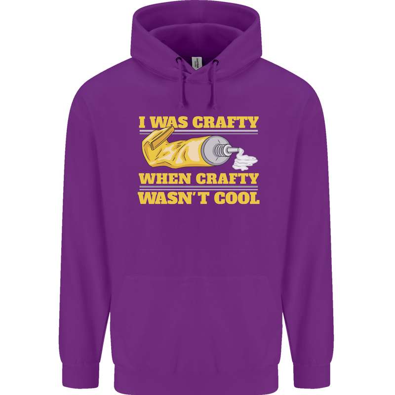 Arts and Crafts Funny Crafty Artist Art Mens 80% Cotton Hoodie Purple