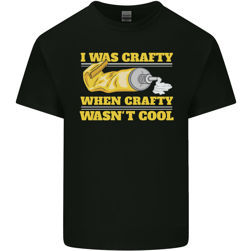 Arts and Crafts Funny Crafty Artist Art Mens Cotton T-Shirt Tee Top Black