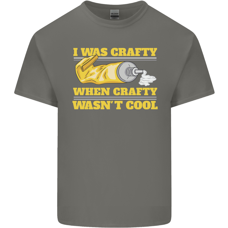 Arts and Crafts Funny Crafty Artist Art Mens Cotton T-Shirt Tee Top Charcoal