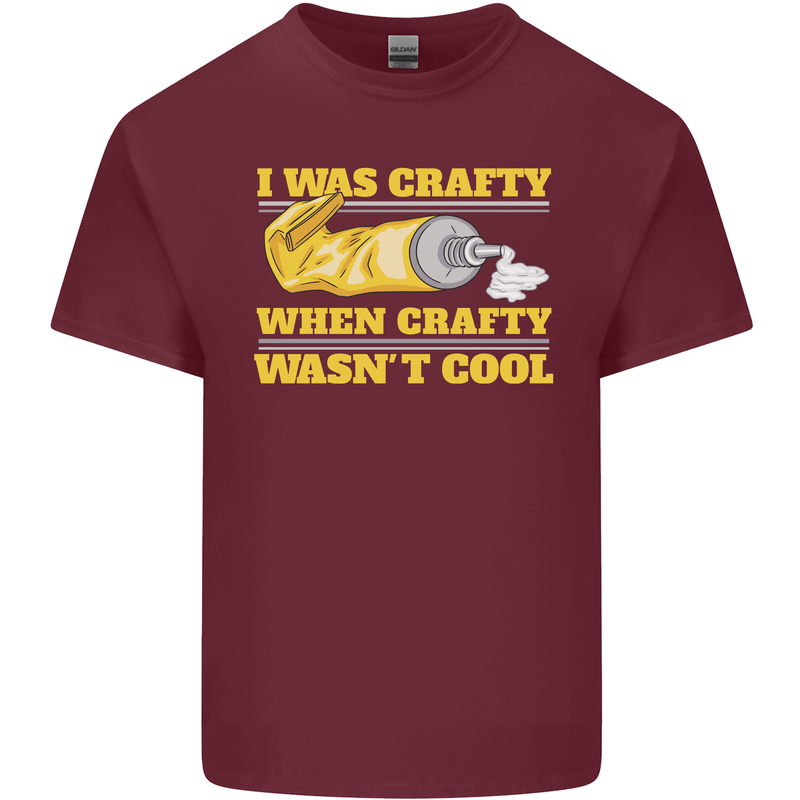 Arts and Crafts Funny Crafty Artist Art Mens Cotton T-Shirt Tee Top Maroon