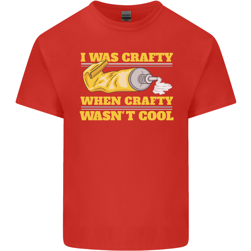 Arts and Crafts Funny Crafty Artist Art Mens Cotton T-Shirt Tee Top Red