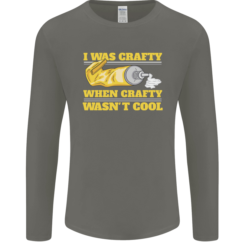 Arts and Crafts Funny Crafty Artist Art Mens Long Sleeve T-Shirt Charcoal