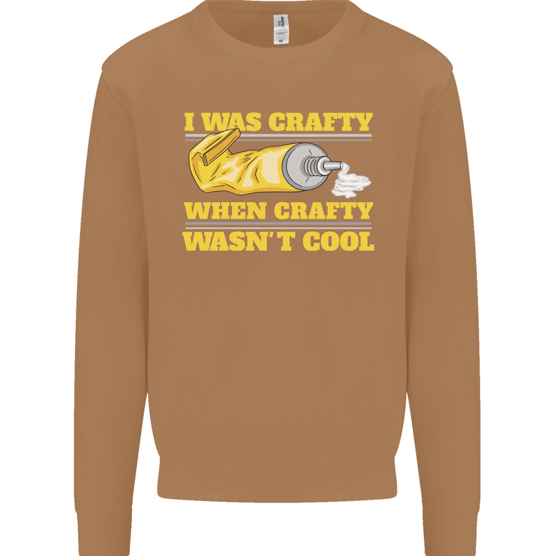 Arts and Crafts Funny Crafty Artist Art Mens Sweatshirt Jumper Caramel Latte