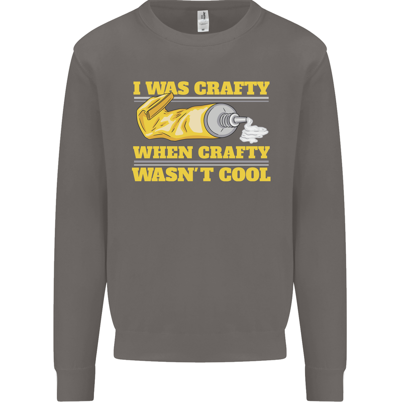 Arts and Crafts Funny Crafty Artist Art Mens Sweatshirt Jumper Charcoal