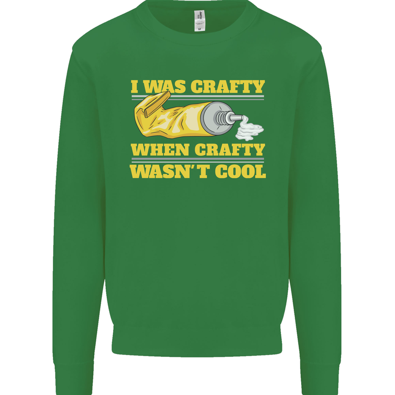 Arts and Crafts Funny Crafty Artist Art Mens Sweatshirt Jumper Irish Green