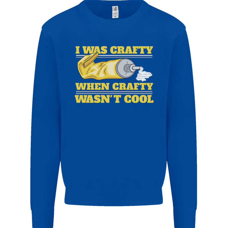 Arts and Crafts Funny Crafty Artist Art Mens Sweatshirt Jumper Royal Blue