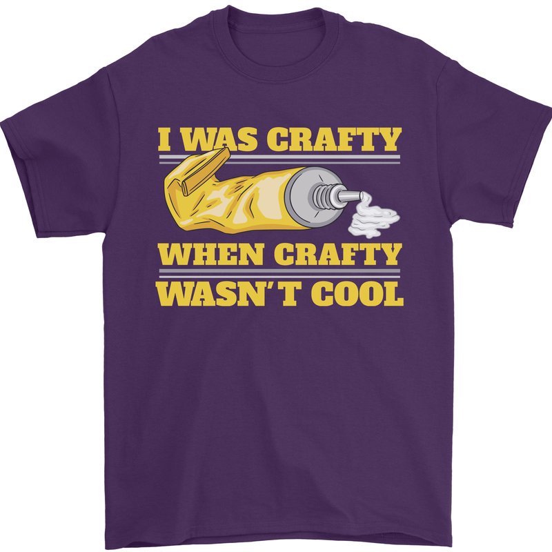 Arts and Crafts Funny Crafty Artist Art Mens T-Shirt 100% Cotton Purple