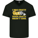 Arts and Crafts Funny Crafty Artist Art Mens V-Neck Cotton T-Shirt Black