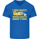 Arts and Crafts Funny Crafty Artist Art Mens V-Neck Cotton T-Shirt Royal Blue