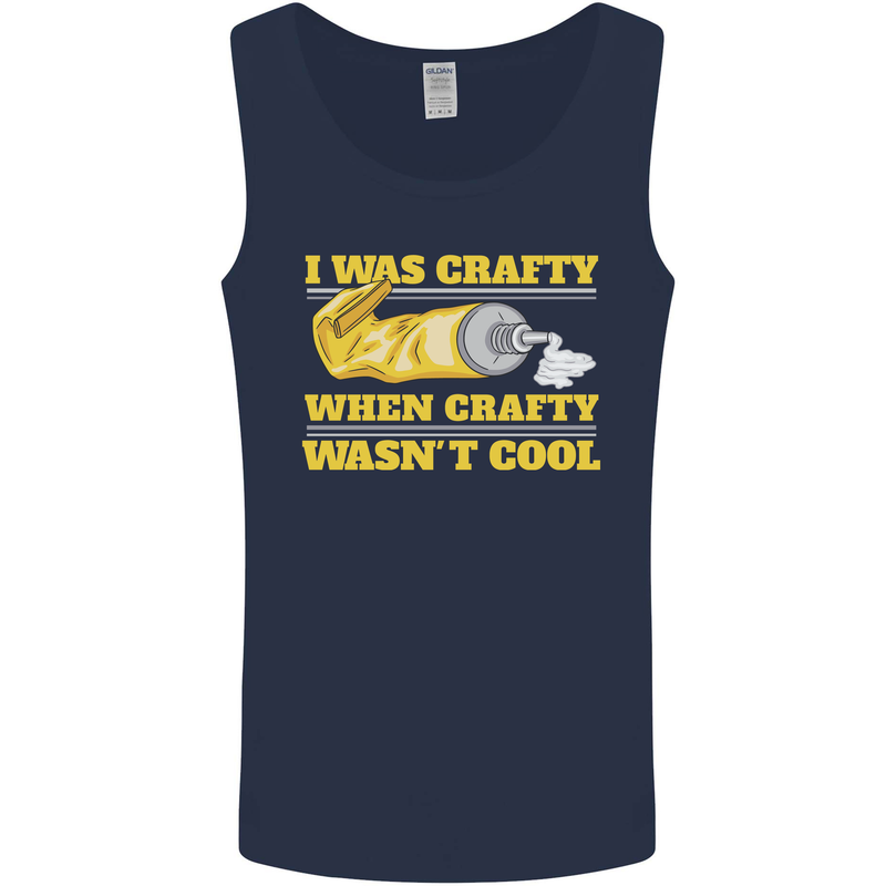 Arts and Crafts Funny Crafty Artist Art Mens Vest Tank Top Navy Blue