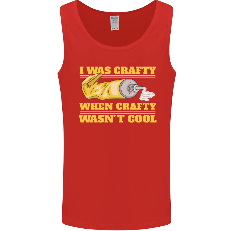 Arts and Crafts Funny Crafty Artist Art Mens Vest Tank Top Red