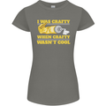 Arts and Crafts Funny Crafty Artist Art Womens Petite Cut T-Shirt Charcoal