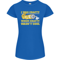 Arts and Crafts Funny Crafty Artist Art Womens Petite Cut T-Shirt Royal Blue