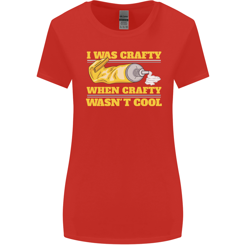 Arts and Crafts Funny Crafty Artist Art Womens Wider Cut T-Shirt Red