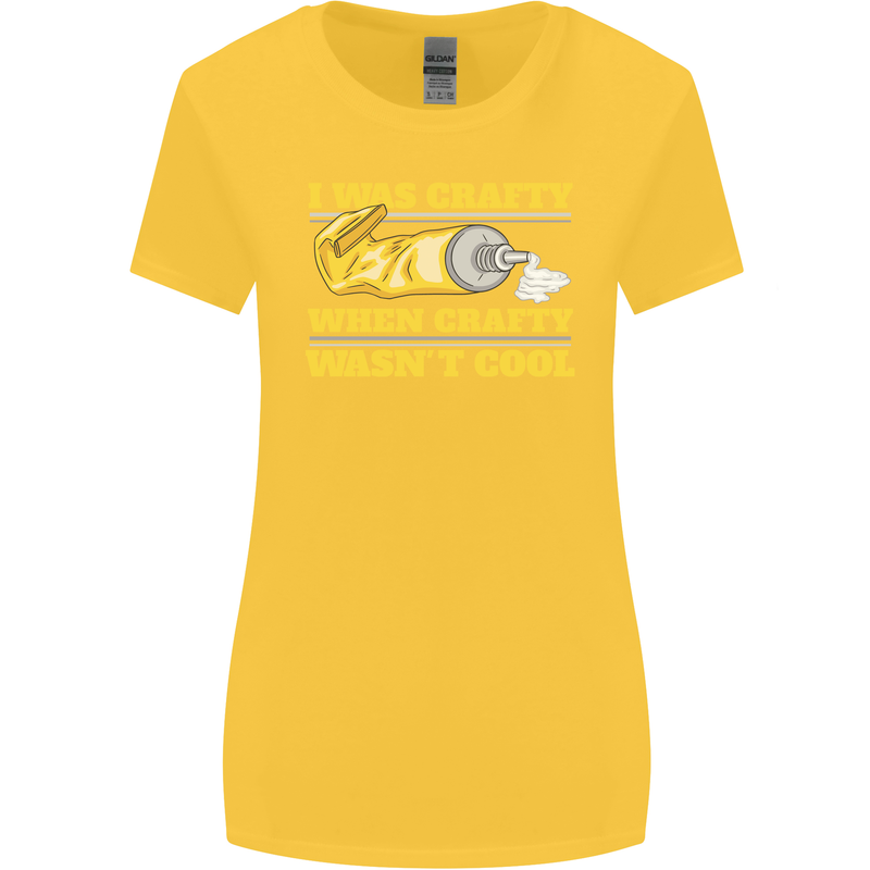Arts and Crafts Funny Crafty Artist Art Womens Wider Cut T-Shirt Yellow