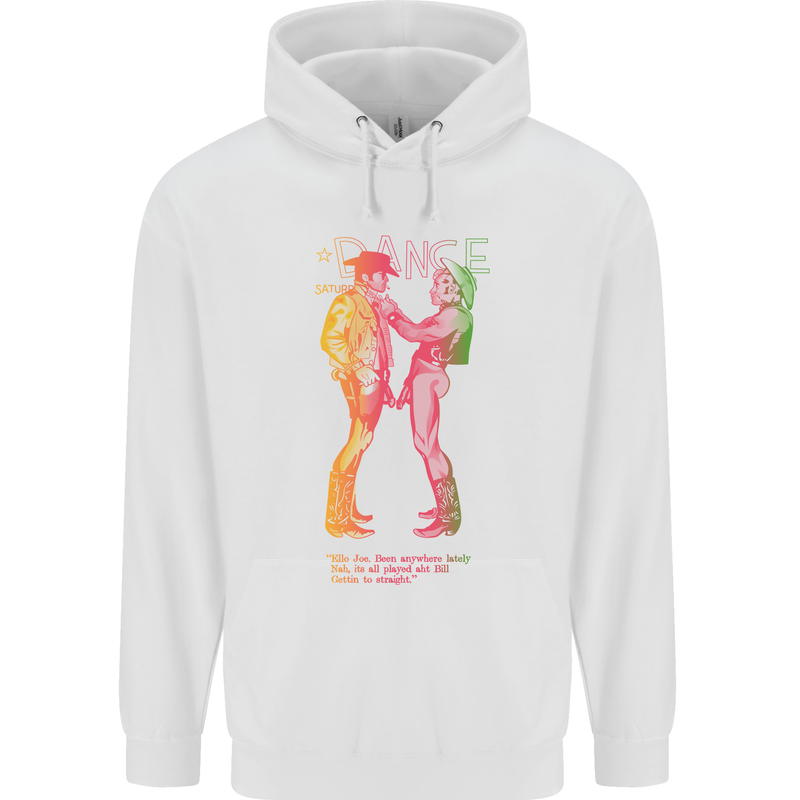 As Worn By Sid Vicious Naked Cowboys LGBT Mens 80% Cotton Hoodie White