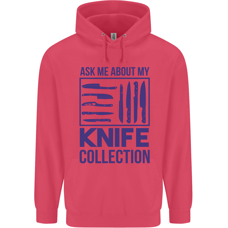 Ask About My Knife Collection Funny Chef Childrens Kids Hoodie Heliconia