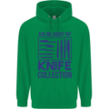 Ask About My Knife Collection Funny Chef Childrens Kids Hoodie Irish Green