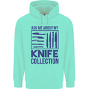 Ask About My Knife Collection Funny Chef Childrens Kids Hoodie Peppermint